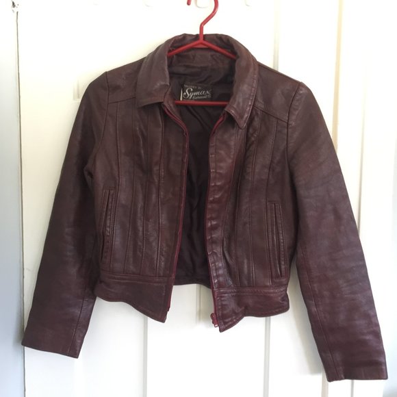 Vintage Bomber Leather Jacket Women's XS - Picture 1 of 16